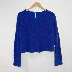 Free people oversized popcorn sweater bell sleeve